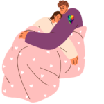A cartoon couple under a blanket Exploring Autism and Sexuality: A Comprehensive Overview.