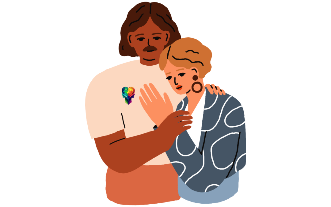 A cartoon couple talking about How ADHD Sabotages Relationships and How to Fix It