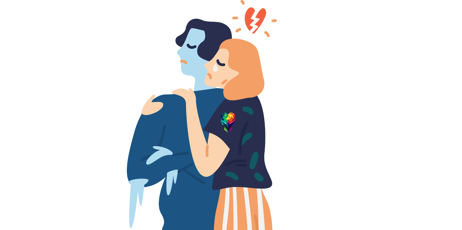 A cartoon couple dealing with Sensory Processing Disorder_ Key Symptoms and Solutions