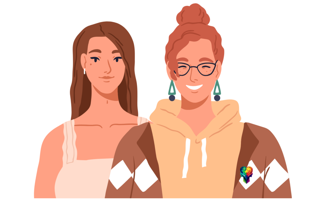 Two cartoon women, one saying, I Was Just Diagnosed with Female Autism, Now What?