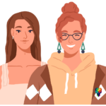 Two cartoon women, one saying, I Was Just Diagnosed with Female Autism, Now What?