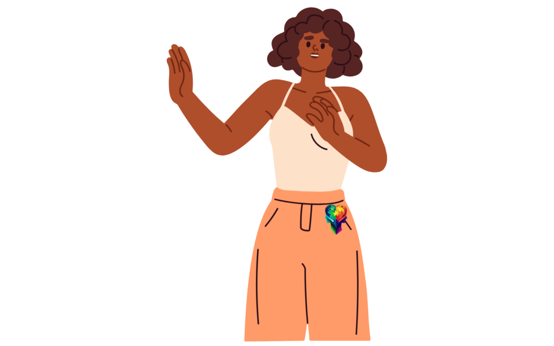 A cartoon black woman sharing Top Strategies on How to Reduce Anxiety in Autistic Adults