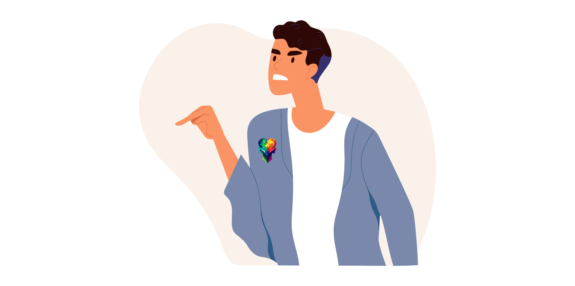 A cartoon person not Understanding Anger in Neurodiverse Relationships.